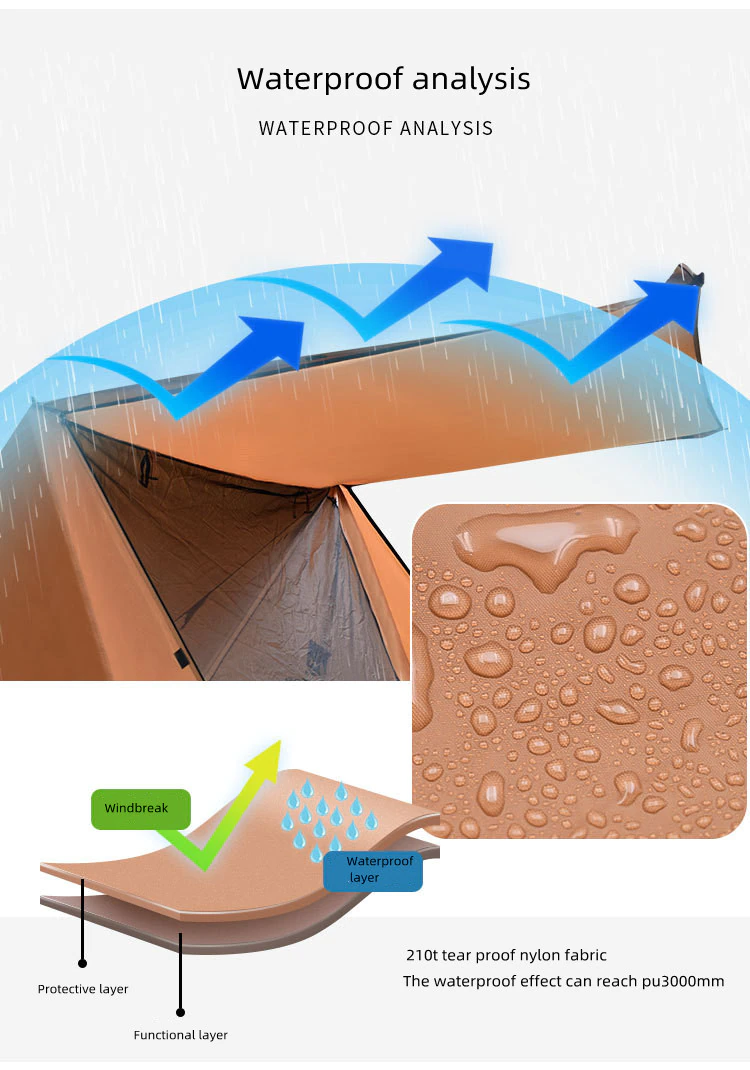 Cheap Goat Tents Double Camping Tent Outdoor Camping Equipment Portable Waterproof  Windproof Double layer Camping Tent Outdoor   